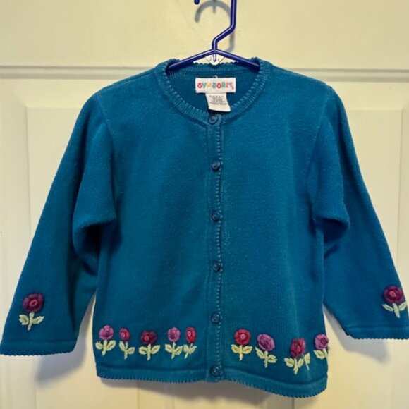 Vintage GYMBOREE Autumn Florals Sweater Leggings rainbow tag sz S 2 - 3 yrs - Picture 3 of 10